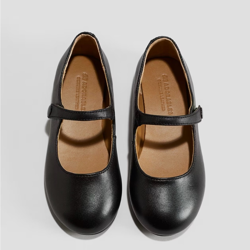 H&M Adorables Leather Mary Janes Girls 2 NWT